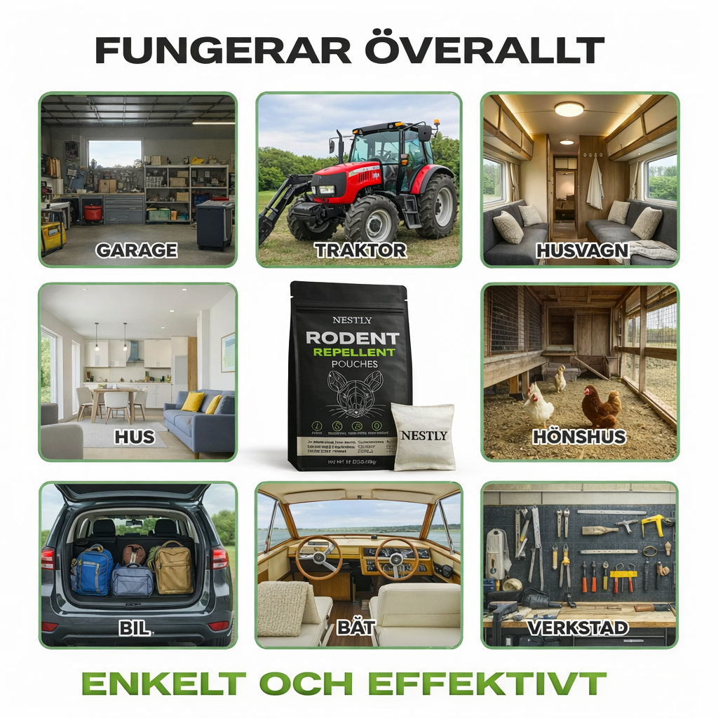 Rodent Guard - Placera dessa påsar överallt där möss gömmer sig och se dem försvinna, för gott